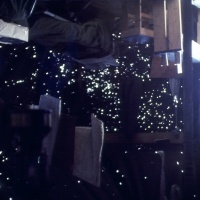 Our tent after mortor attack