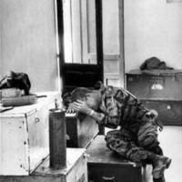 Crew Chief James Farley weeps