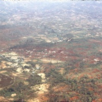 Villiage near Khe Sahn after a run in with a B-52 and other assorted weapons systems.
