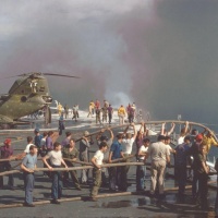Moving planes washing the decks June 2
