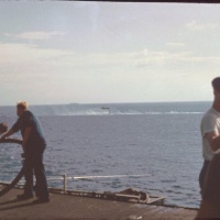 Smoke marks the location