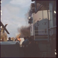 2 June 1968 Valley Forge aircraft incident and fire.