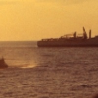 Water taxi into harms way.